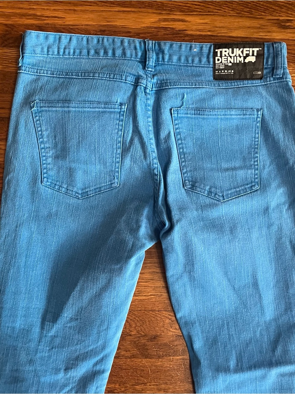 Trukfit jeans 34 teal blue streetwear straight leg